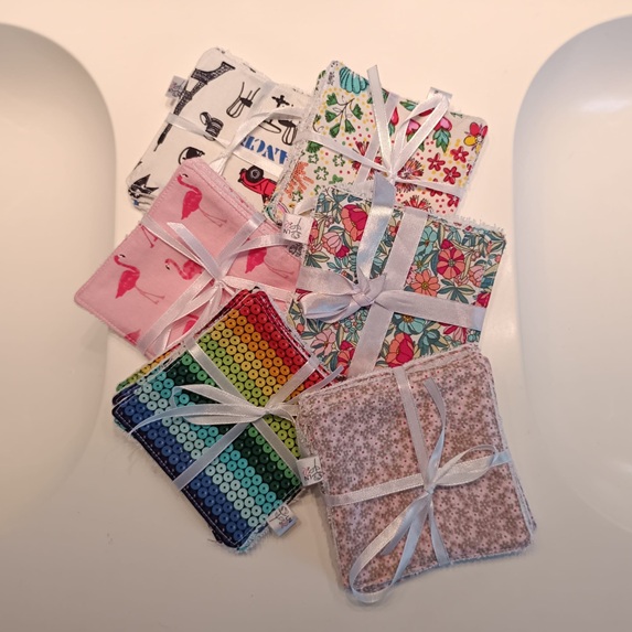 Cotons lavables - Les nuances de Rose - Fabriqué en Bretagne à Lanvallay