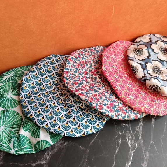 Couvre bol - Les nuances de Rose - Fabriqué en Bretagne à Lanvallay - Zéro déchets