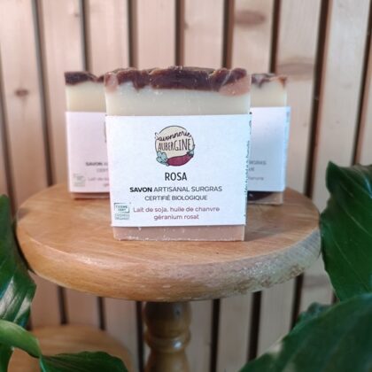 Savon rosa - Savonnerie aubergine - Fabriqué en Bretagne