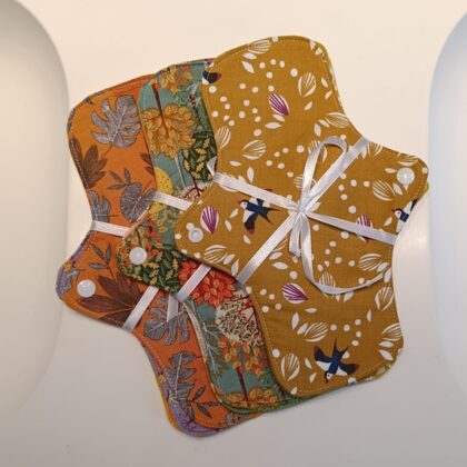 Protège slips lavables (Lot de 3) - Taille L - Les nuances de Rose -Fabriqué en Bretagne à LANVALLAY