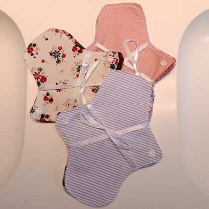 Protège slips lavables (Lot de 3) - Taille M - Les nuances de Rose -Fabriqué en Bretagne à LANVALLAY