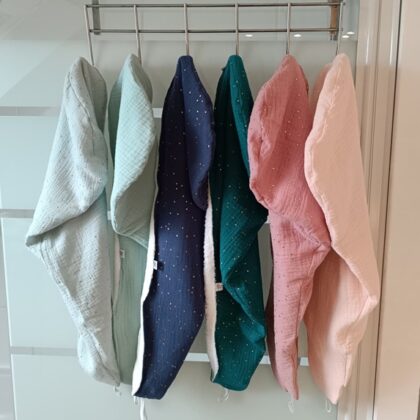 Serviettes à cheveux - Les nuances de Rose - Fabriqué en Bretagne à Lanvallay